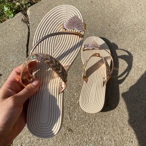 Sparkly Heart Sandals